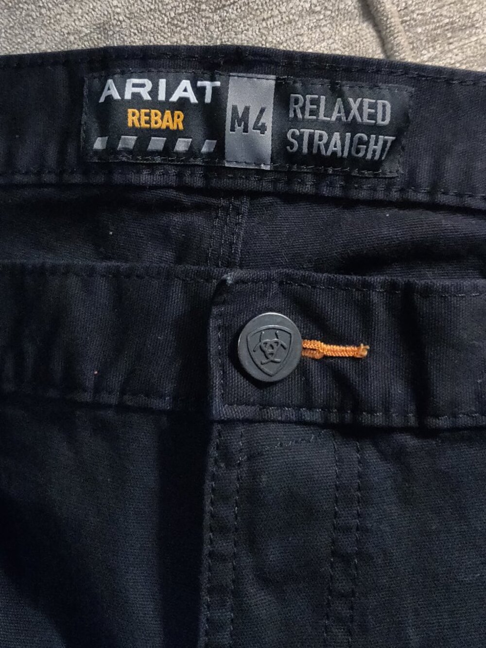 Ariat Rebar M4 Relaxed Straight Black Durastretch Pants SIZE 44/32